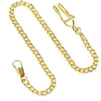Los mejores  - TREEWETO Reloj de bolsillo con cadena de 37-5 cm- color dorado
